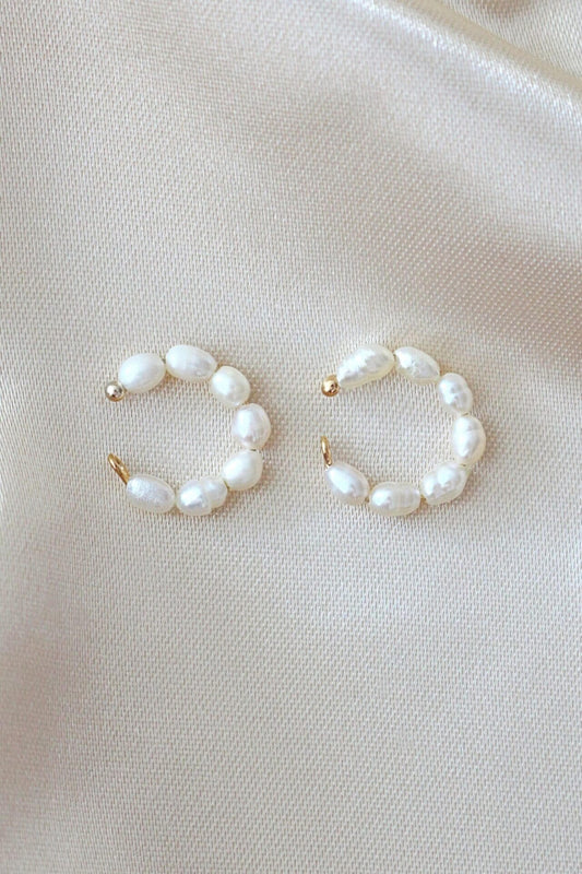 18 Karats Freshwater Pearl Ear Cuffs (Pair)